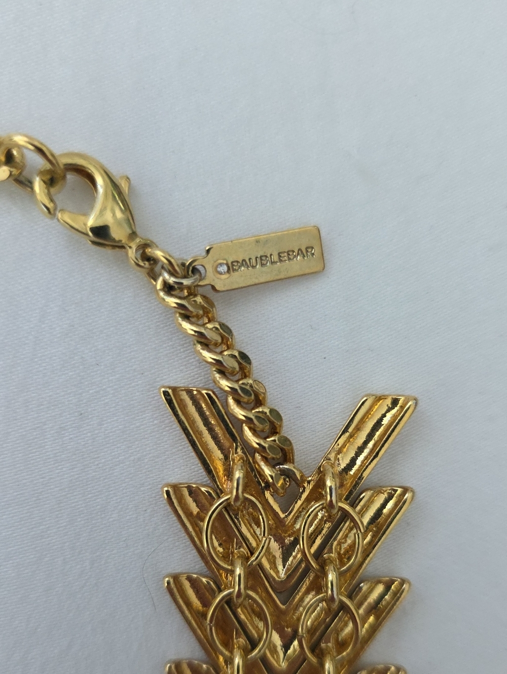 Baublebar Articulated Chevron Gold Tone Chunky Statement Necklace - Picture 3 of 3